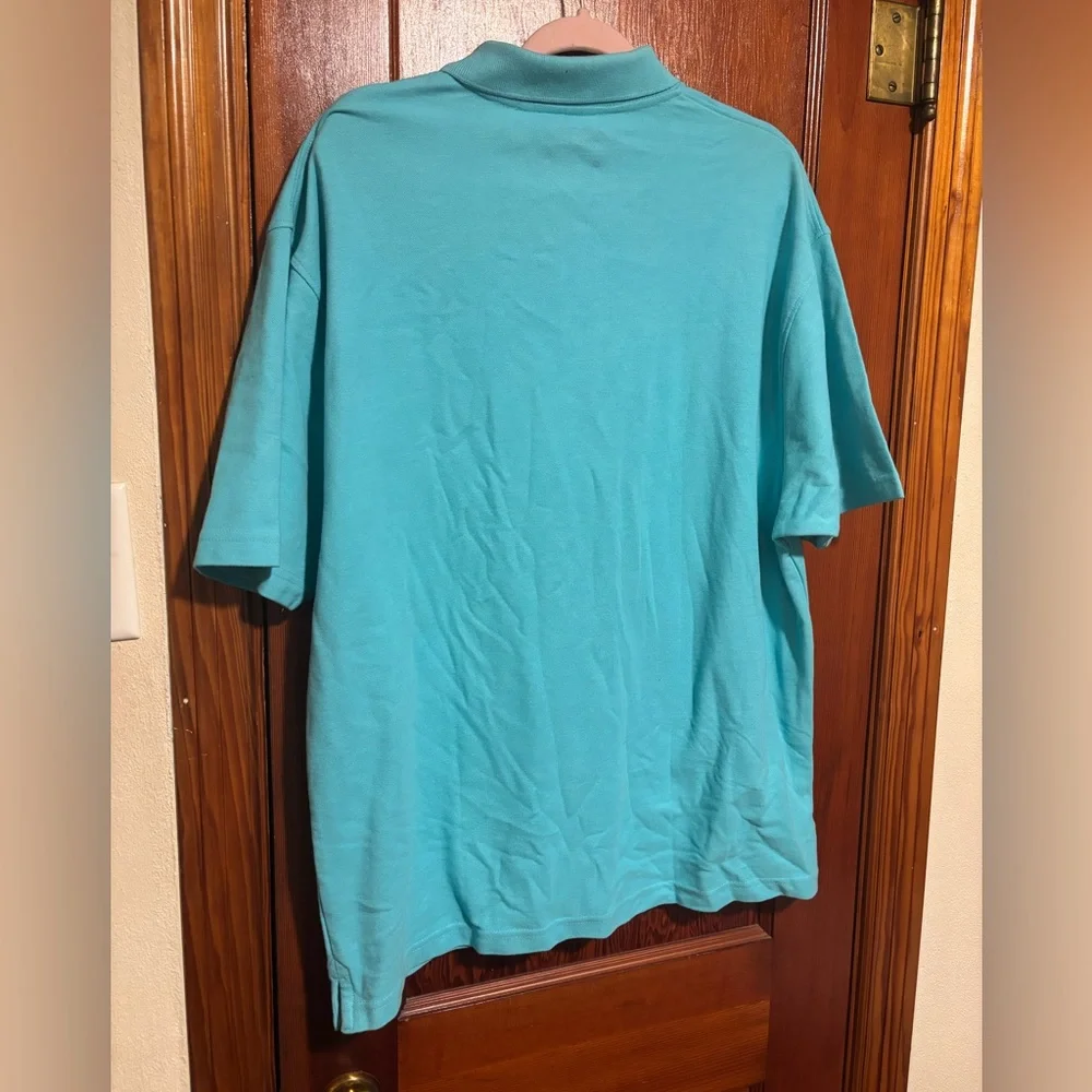 FOX FIRE Men’s Teal Blue Short Sleeve Collared Polo Shirt Size XL